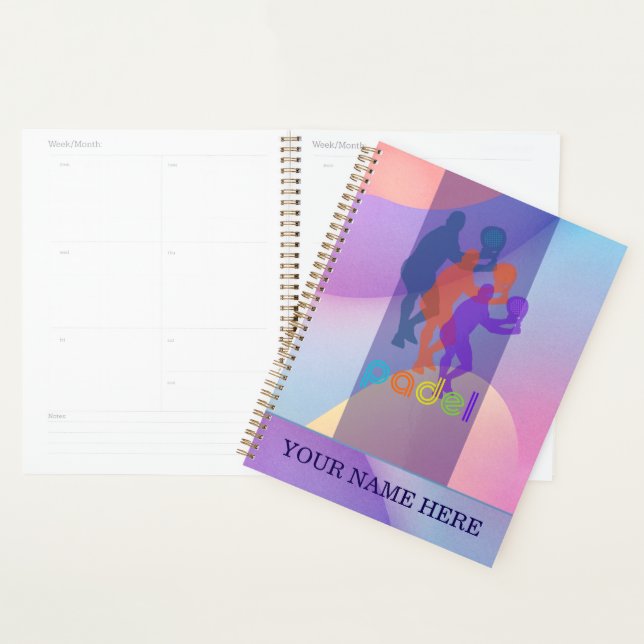 Padel Day Planner – Vibrant Hues for Him (Display)