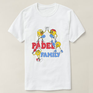 Padel Family   Retro Cartoon T-Shirt