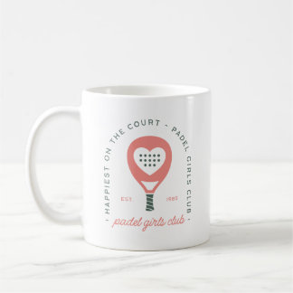 Padel girls club pink aesthetic coffee mug
