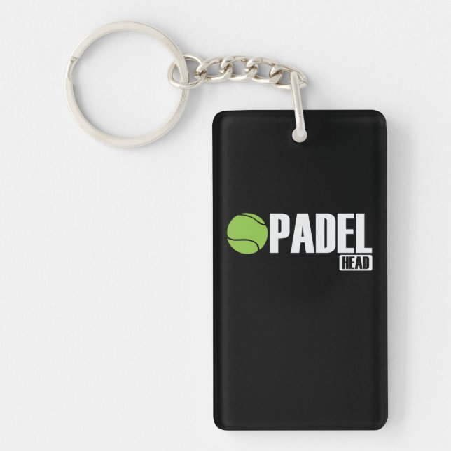 Padel Head Tennis Sport und Ball Keychain (Front)