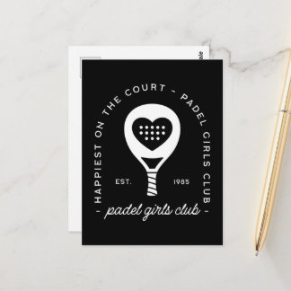Padel lovers club women group class postcard