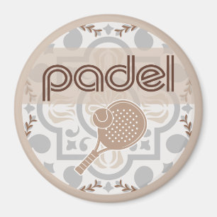 Padel Magnet – Spanish Tile Vibes Taupe Browns