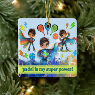 PADEL ORNAMENT – PADEL BOYS SUPERHEROES BLUE