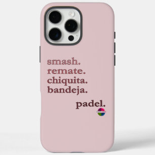 Padel Phone Case-Personalize Word Vibe Dusty Rose iPhone 16 Pro Max Case