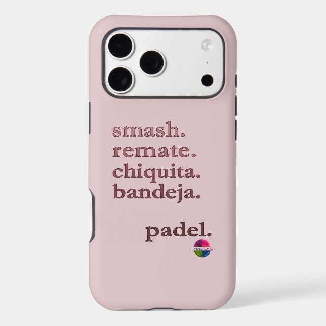 Padel Phone Case-Word Vibe Dusty Rose (Back)