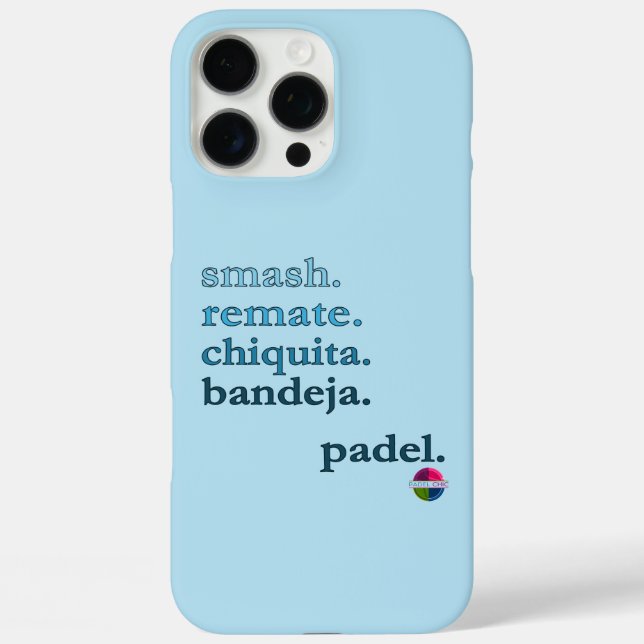 Padel Phone Case-Word Vibe Sky Blue Case-Mate iPhone Case (Back)
