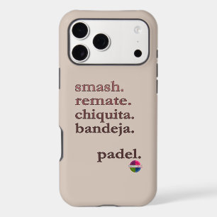 Padel Phone Case-Word Vibe Taupe Brown