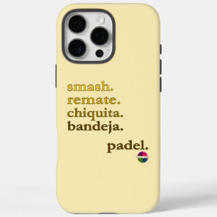 Padel Phone Case-Word Vibe Yellow Gold iPhone 16 Pro Max Case