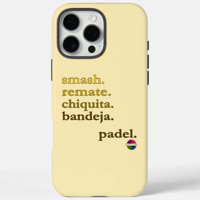 Padel Phone Case-Word Vibe Yellow Gold Case-Mate iPhone Case (Back)