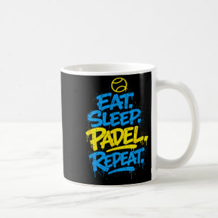 Padel player funny repeat design  coffee mug