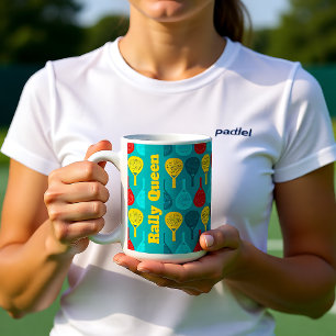 Padel Racket Fuel, custom text Coffee Mug