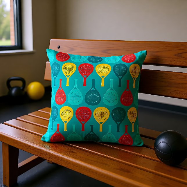 Padel Rest Mode: Activated Throw Pillow (Padel Rest Mode Activated Throw Pillow)