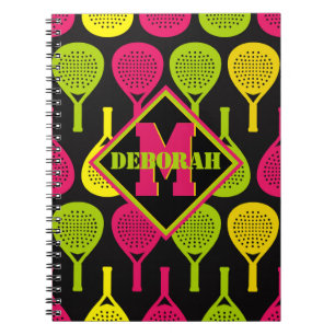 Padel Smash Notes with monogram Notebook