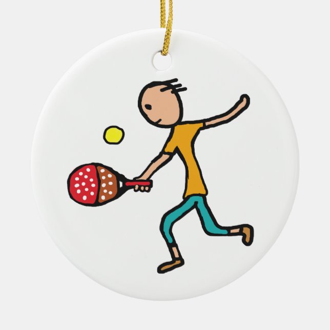 Padel Tennis Ceramic Ornament (Front)