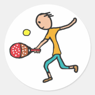 Padel Tennis Classic Round Sticker