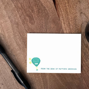 Padel Tennis Racket and Balls Personalized Post-it Notes