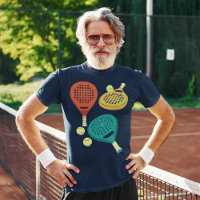 Padel Tennis Rackets and Balls Collage Graphic