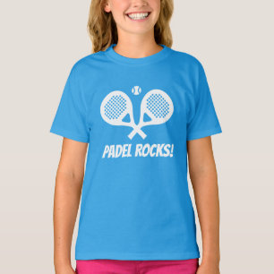 Padel Tennis Rocks blue girl's t shirt for player