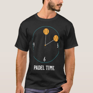 Padel Time Clock Showing it's Time to Play T-Shirt