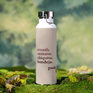 Padel Water Bottle-Word Vibe Taupe Bottle