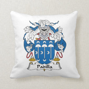 Padilla Family Crest Throw Pillow