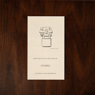 Padlock Ex Libris Bookplate -Library Label 