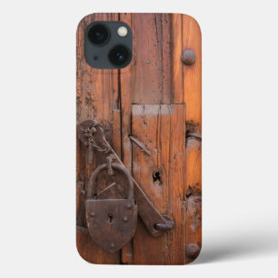 Padlock on wooden door iPhone 13 case