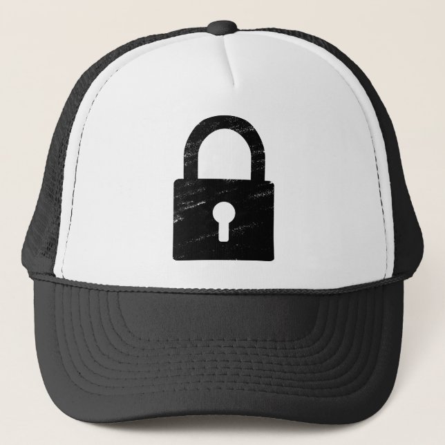 Padlock Textured - Various Colours Available Trucker Hat (Front)