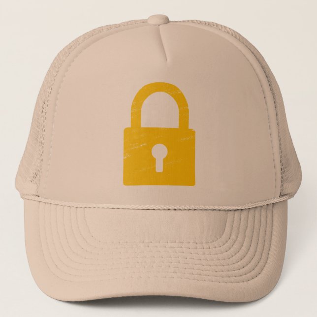 Padlock Textured - Various Colours Available Trucker Hat (Front)