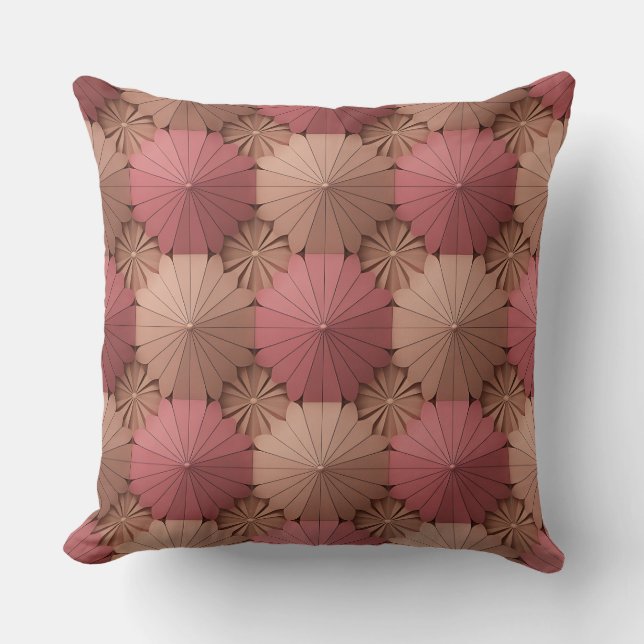 Padma Radiant Grid 3D Batik Motif Throw Pillow (Front)