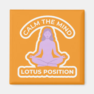Padmasana Lotus Position • Calm the Mind Yoga Magnet