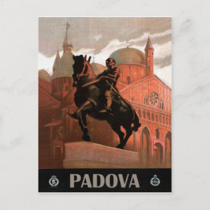 Padova, city, Italy, vintage travel poster Postcard