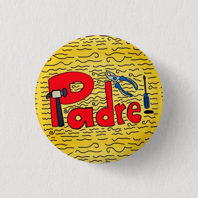 padre 1 inch round button (Front)