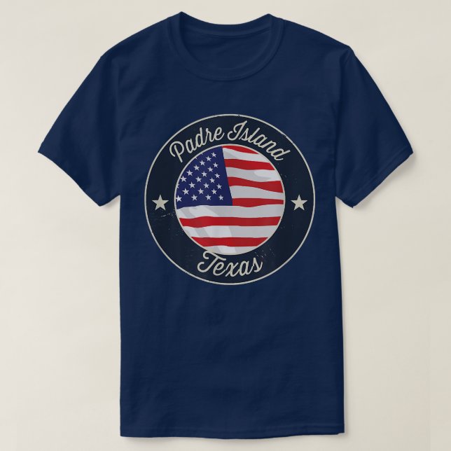 Padre Island - Patriotic Texas Souvenir T-Shirt (Design Front)