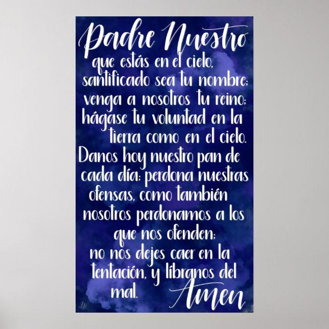Padre Nuestro (Lord's Prayer in Spanish) Poster (Front)