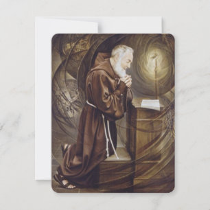 Padre Pio catholique funéraire Carte Sainte