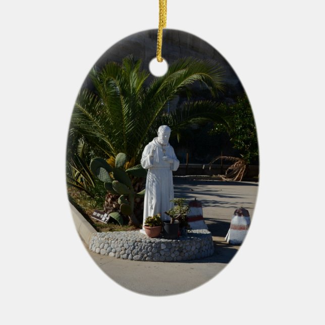 Padre Pio Ceramic Ornament (Front)