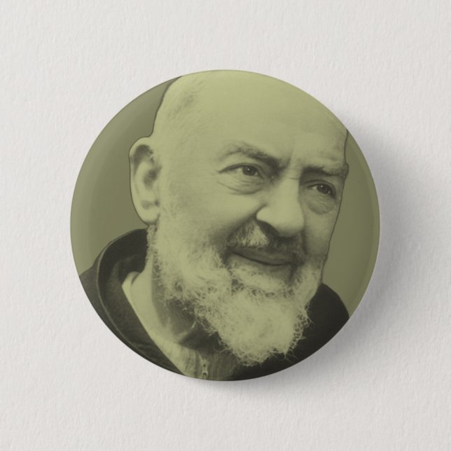 Padre Pio of Pietrelcina 2 Inch Round Button (Front)