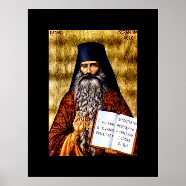 Padre Seraphim Rose affiche Art Nouveau (Devant)