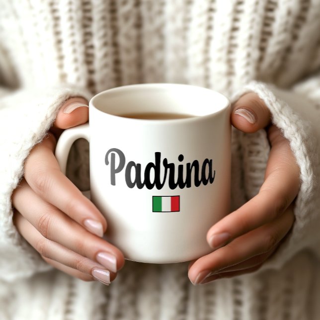 Padrina Italian Flag Mug - Gift for Godmother (Padrina Italian Flag Mug - Gift for Godmother)