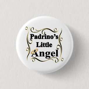 Padrino's Little Angel Gifts and Apparel 1 Inch Round Button