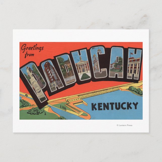 Paducah, Kentucky - Large Letter Scenes Postcard (Front)