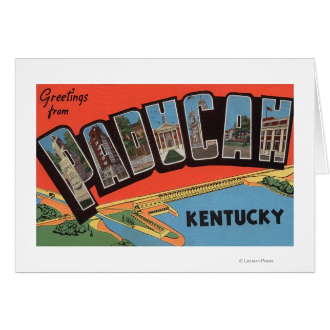 Paducah, Kentucky - Scènes de grandes lettres (Devant horizontal)