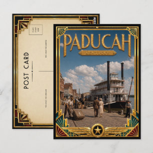 Paducah Kentucky Vintage Art Deco Golden Age Postcard