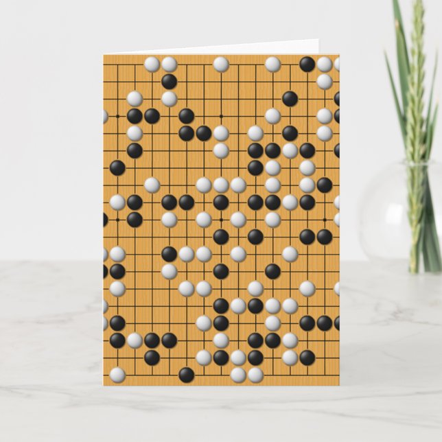 Paduk/Baduk/Go Asian Board Game greeting card (Front)
