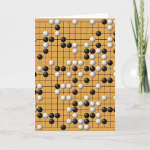 Paduk/Baduk/Go Asian Board Game greeting card