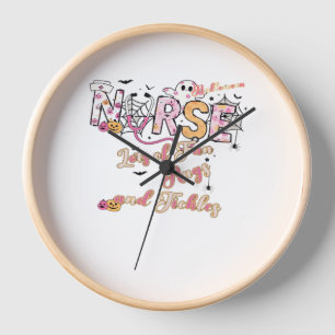 Paediactric Nurse Fun Halloween Design Essential T Clock