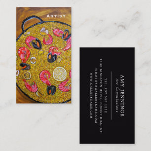 Paella De Marisco Painting by Alfred Fox Business Card
