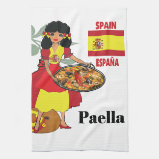 Paella espagnole de serviette de cuisine