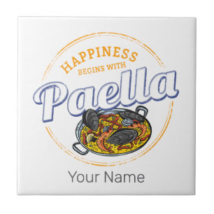 Paella Snack Vintage Spain Paella Pan Souvenir Tile